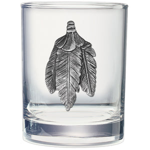 Feathers Double Old Fashioned Glass