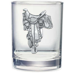Saddle, Western, Double Old Fashioned Glass