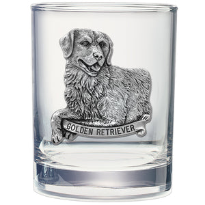 Golden Retriever Double Old Fashioned Glass