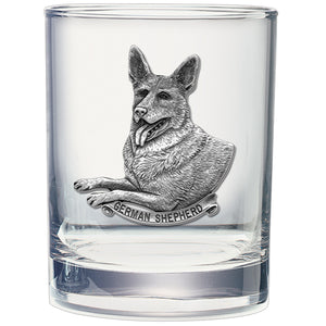 German Shepherd Double Old Fashioned Glass