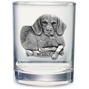 Beagle Double Old Fashioned Glass