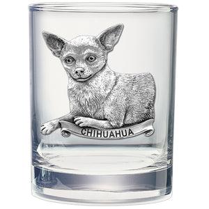 Chihuahua Double Old Fashioned Glass