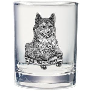 Siberian Husky Double Old Fashioned Glass