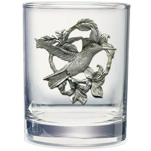 Hummingbird Double Old Fashioned Glass