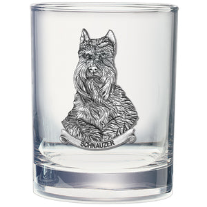 Schnauzer Double Old Fashioned Glass