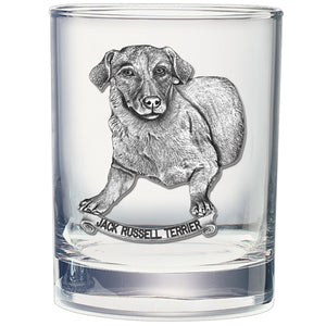 Jack Russell Terrier Double Old Fashioned Glass