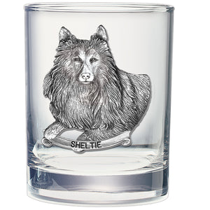 Sheltie Double Old Fashioned Glass