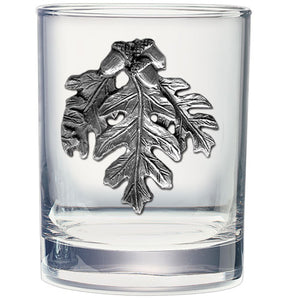 Oak Leaf Double Old Fashioned Glass
