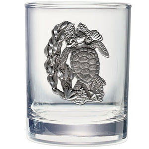Sea Turtle Double Old Fashioned Glass