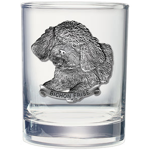 Bichon Frise Double Old Fashioned Glass
