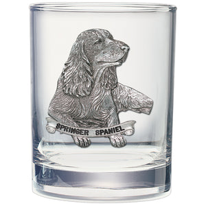 Springer Spaniel Double Old Fashioned Glass