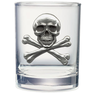 Skull and Bones Double Old Fashioned Glass