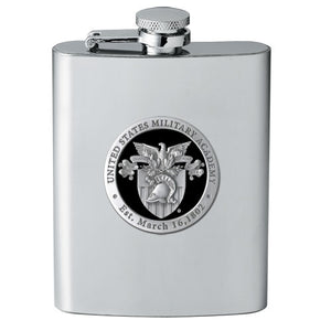 US Military Academy Crest, College, Flask