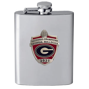 2021 Georgia Football Championship Flask