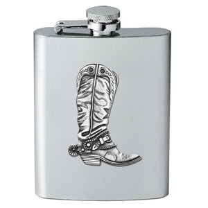Cowboy Boot,  Flask, Western