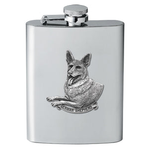 German Shepherd Flask