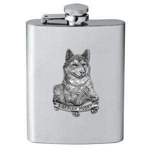 Siberian Husky Flask