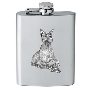 Doberman Pinscher Flask