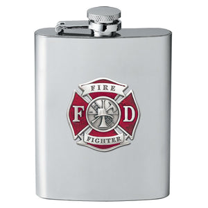 Fire fighter flask with travel mugs capitol decanter double old fashioned glass flask keg mug stein money clip stein pitcher salt & pepper money clip goblets flask wind chime pint stein wine chiller