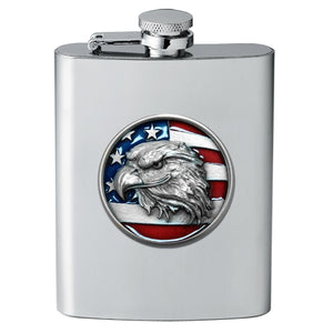 Eagle Head w/ Flag Flask