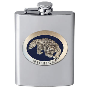 Wolverine with Michigan, Flask, Wildlife