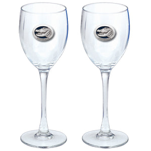 Alligator W/ Louisiana Goblets (Set Of 2)