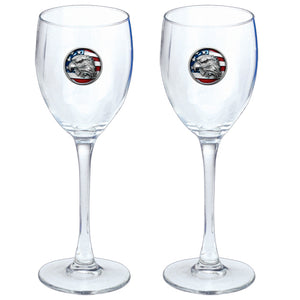 Eagle Head w/ Flag Goblets (Set of 2)