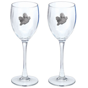 Bobwhite Quail Goblets (Set of 2)