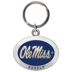 University of Mississippi "Ole Miss" Blue Logo Key Chain