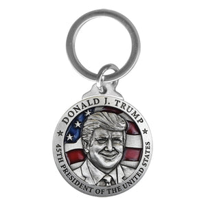 Donald Trump W/ Flag Key Chain