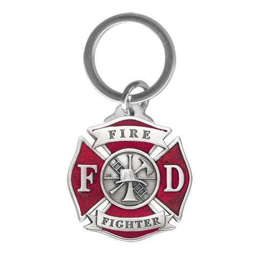 FIRE FIGHTER KEY CHAIN - Fine Pewter Gifts - Heritage Metalworks, Inc.