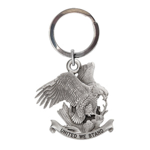 Bald Eagle W/ United We Stand Key Chain