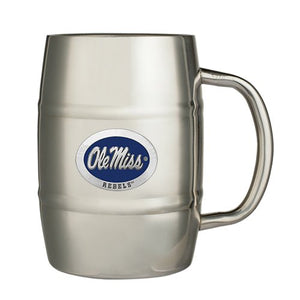 University of Mississippi "Ole Miss" Blue Logo Keg Mug - Heritage Metalworks, Inc.