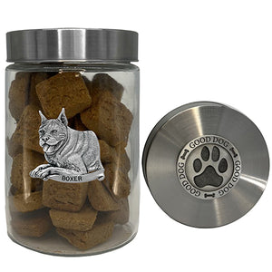 Boxer Good Dog Treat Jar