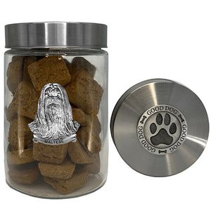 Maltese Good Dog Treat Jar