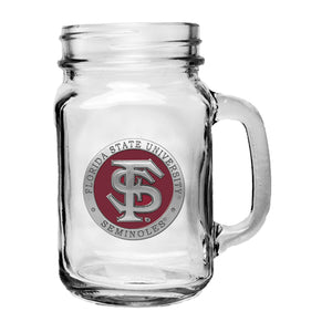 Florida State University FS Logo Mason Jar Mug