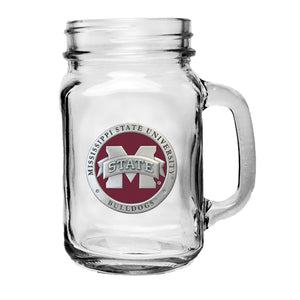 Mississippi State University Bulldogs "M" Logo Mason Jar Mug