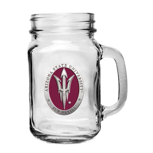 Arizona State University Pitch Fork Logo Mason Jar Mug