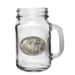 Cape Buffalo Mason Jar Mug
