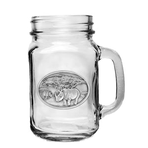 Rhino Mason Jar Mug