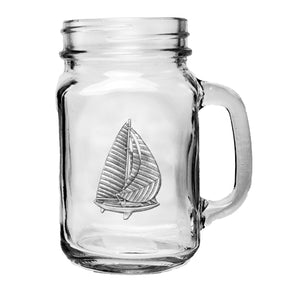 Sail Boat Mason Jar Mug