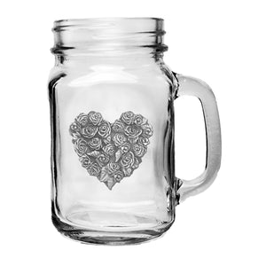 Roses Mason Jar Mug
