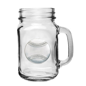 Baseball Mason Jar Mug