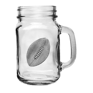 Football Mason Jar Mug