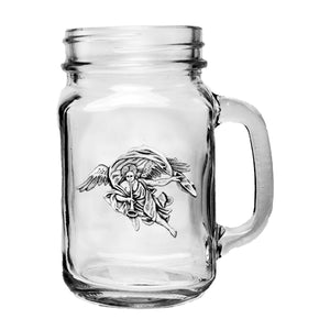 Trumpet Angel Mason Jar Mug