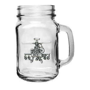 Helicopter Mason Jar Mug