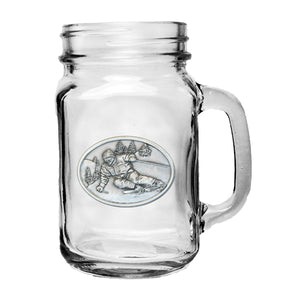 Skier Mason Jar Mug