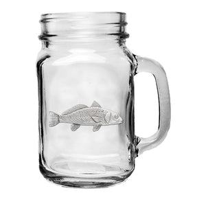 Red Fish Mason Jar Mug