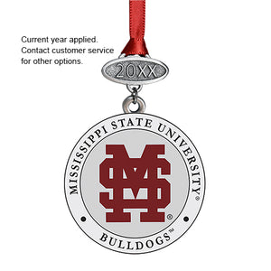 Mississippi State University Bulldogs "MS" Logo Ornament