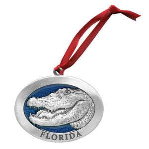 Alligator with Florida Ornament